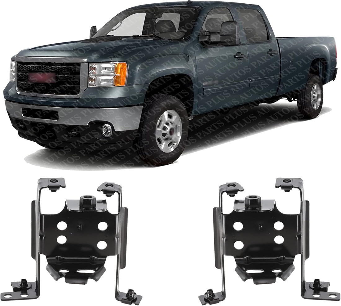 Set Of 2 Front Bumper Inner Bracket Right Passenger & Left Driver Side Direct Replacement Compatible With 2011-2014 GMC Sierra 2500HD 3500HD GM1063102 GM1062102 25832381 25832380