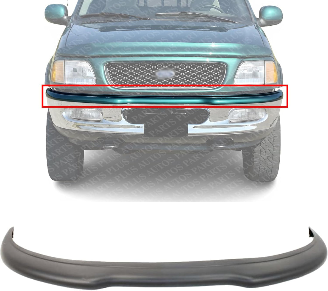 Front Bumper Upper Cover Primed Plastic Direct Replacement Compatible With 1997-1998 Ford F-Series FO1057279 1L3Z17K833AAA