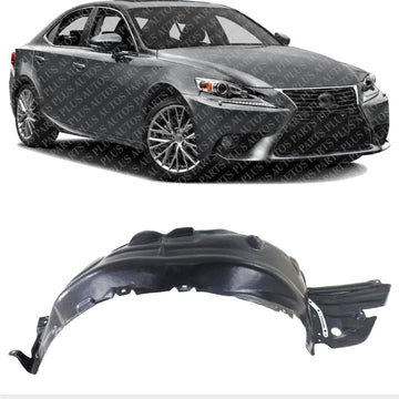 Front Fender Liner With Extension Sheet Right Passenger Side Direct Replacement Compatible With 2014-2016 Lexus IS250 / IS350 / IS200T / IS300 LX1249126 5380553070