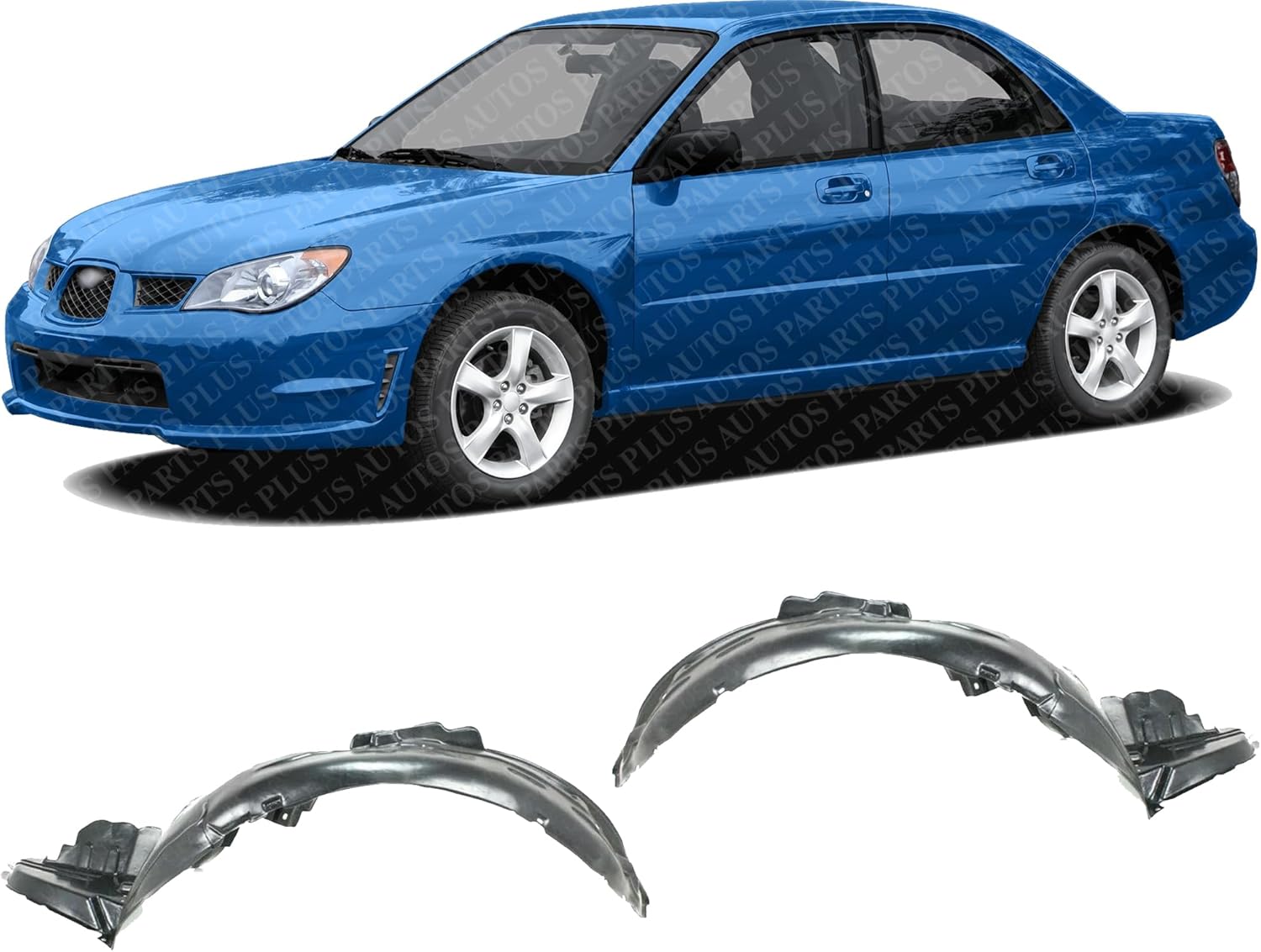 Set of 2 Front Fender Liner Left Driver & Right Passenger Side Direct Replacement Compatible with 2006-2007 Subaru Impreza SU1248115 SU1249115 59110FE141 59110FE151