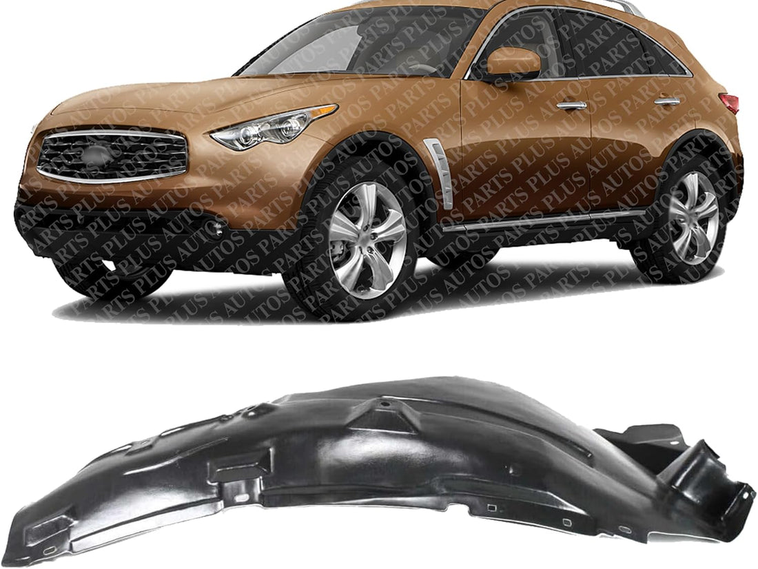 Front Fender Liner Rear Section Left Driver Side Direct Replacement Compatible With 2008-2012 Infiniti EX35 / QX50 IN1248111 638431BA0A