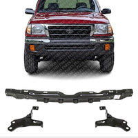 Front Bumper Reinforcement + Bracket Left Driver & Right Passenger Side Direct Replacement Compatible With 1998-2000 Toyota Tacoma TO1025104 TO1066129 TO1067129 5250604020 5201204050