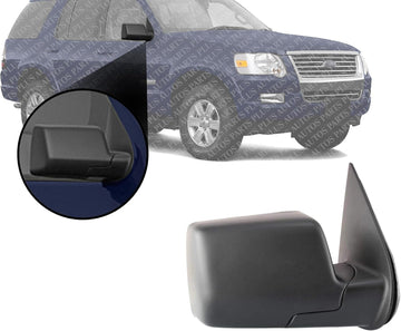 Front Power Mirror Manual Folding Heated Textured Right Passenger Side Direct Replacement Compatible With 2006-2010 Ford Explorer FO1321270 6L2Z17682CAA