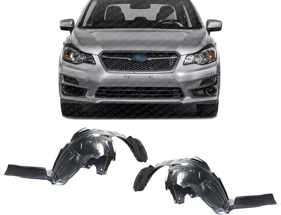 Set Of 2 Front Fender Liner Left Driver & Right Passenger Side Direct Replacement Compatible With 2015-2016 Subaru Impreza SU1249126 SU1248126 59110FJ080 59110FJ090