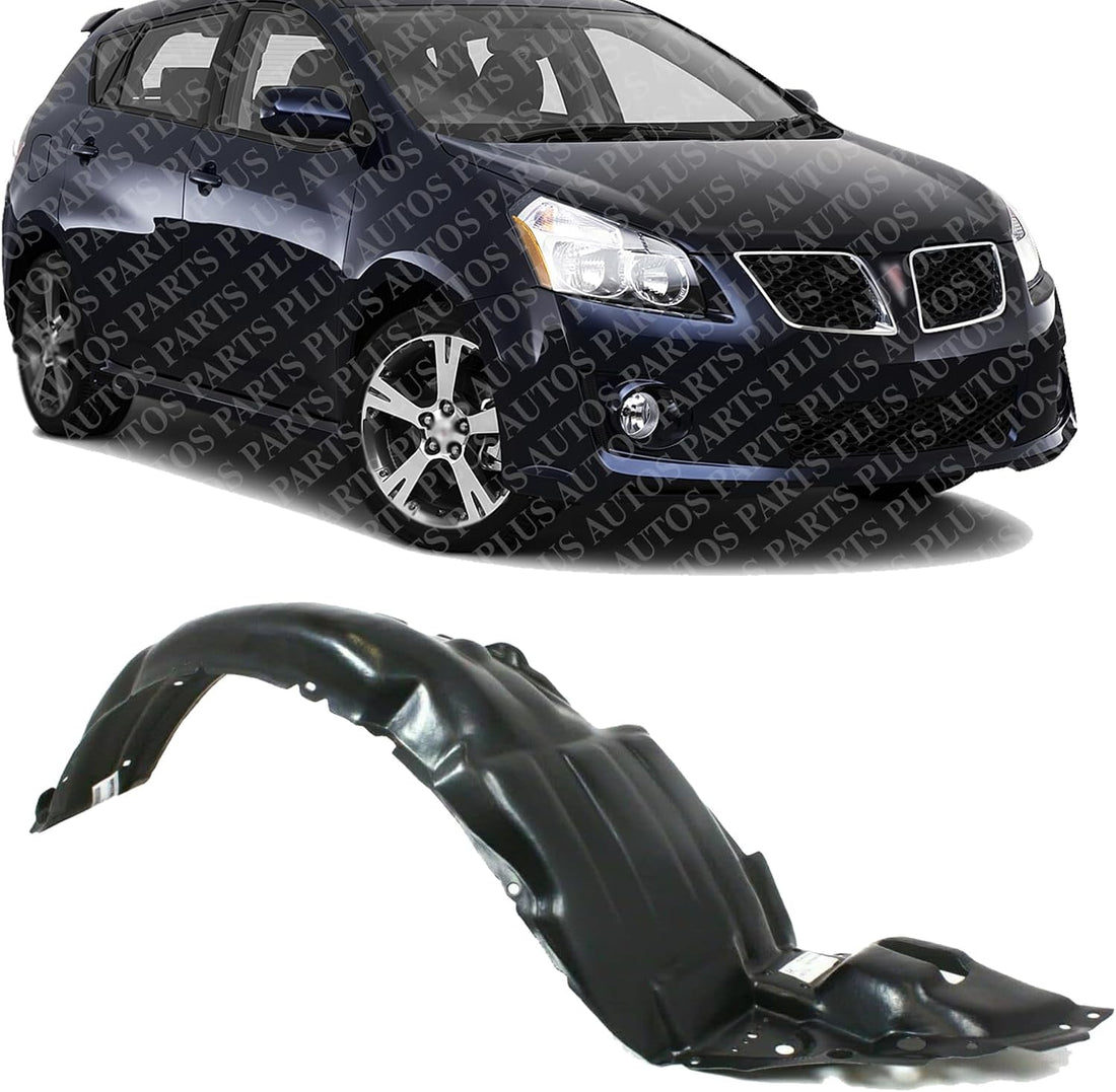 Front Fender Liner Right Passenger Side Direct Replacement Compatible With 2009-2010 Pontiac Vibe GM1249210 19183910