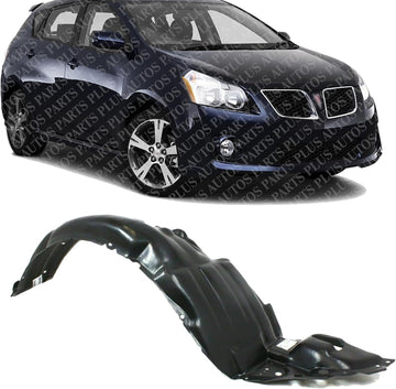 Front Fender Liner Right Passenger Side Direct Replacement Compatible With 2009-2010 Pontiac Vibe GM1249210 19183910