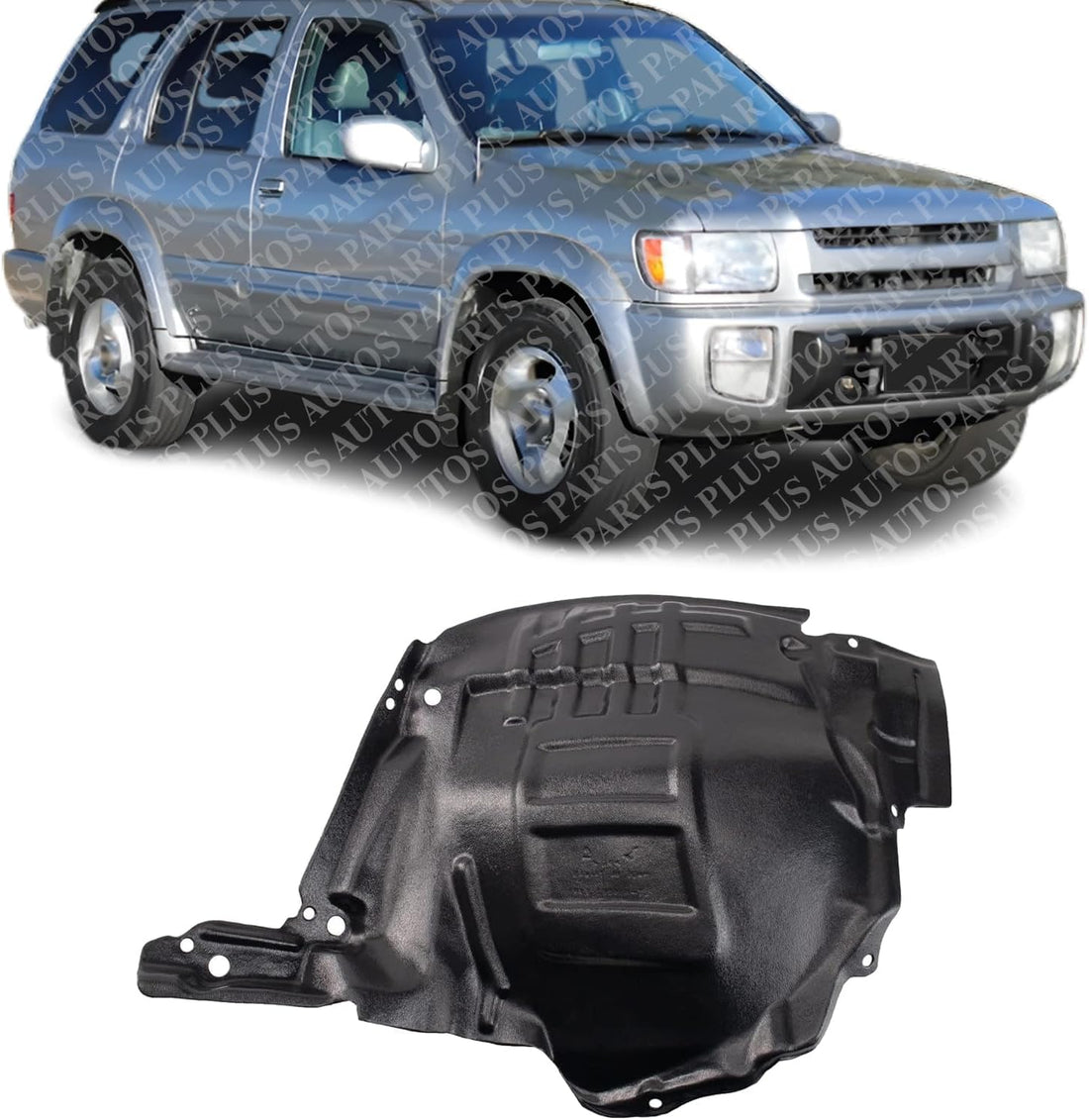 Front Section Fender Liner Right Passenger Side Direct Replacement Compatible With 1997-2003 Infiniti QX4 IN1249104 638443W700