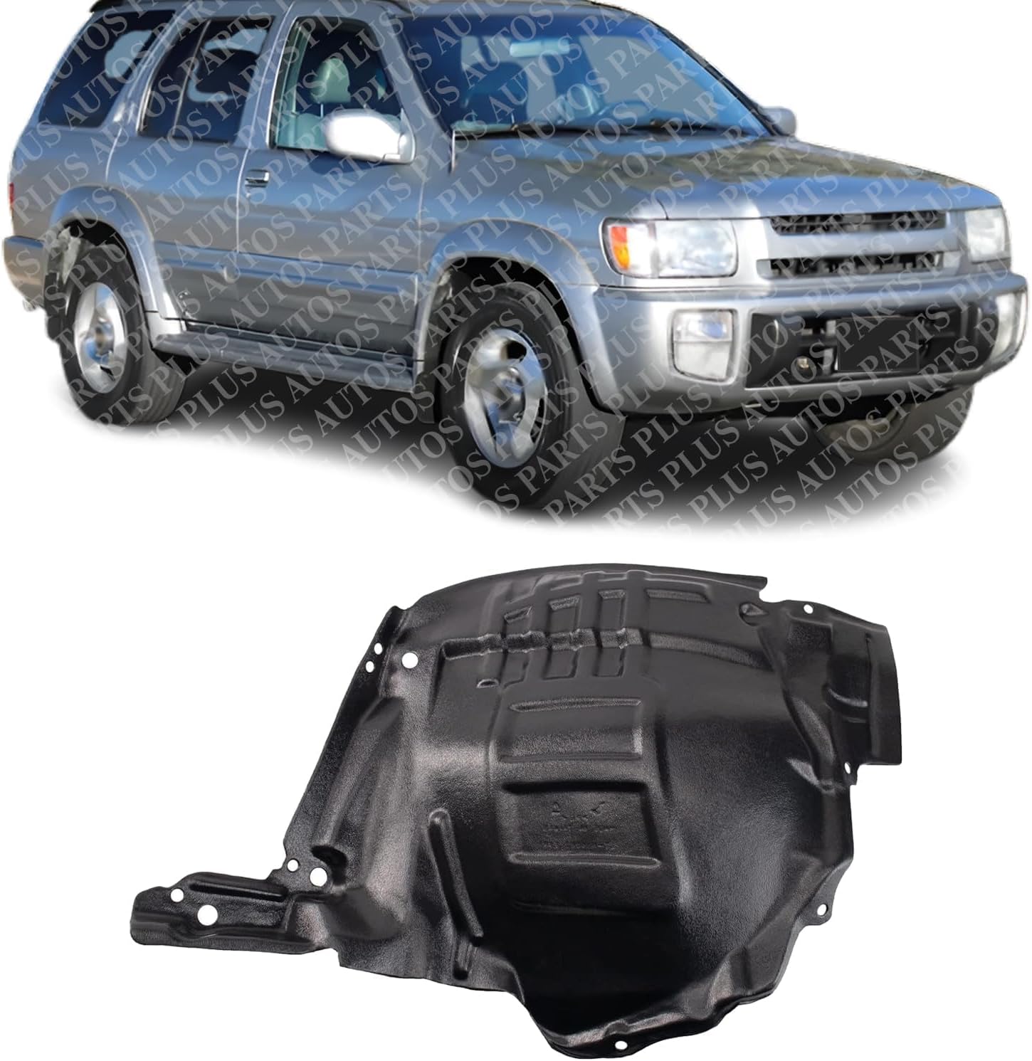 Front Section Fender Liner Right Passenger Side Direct Replacement Compatible With 1997-2003 Infiniti QX4 IN1249104 638443W700