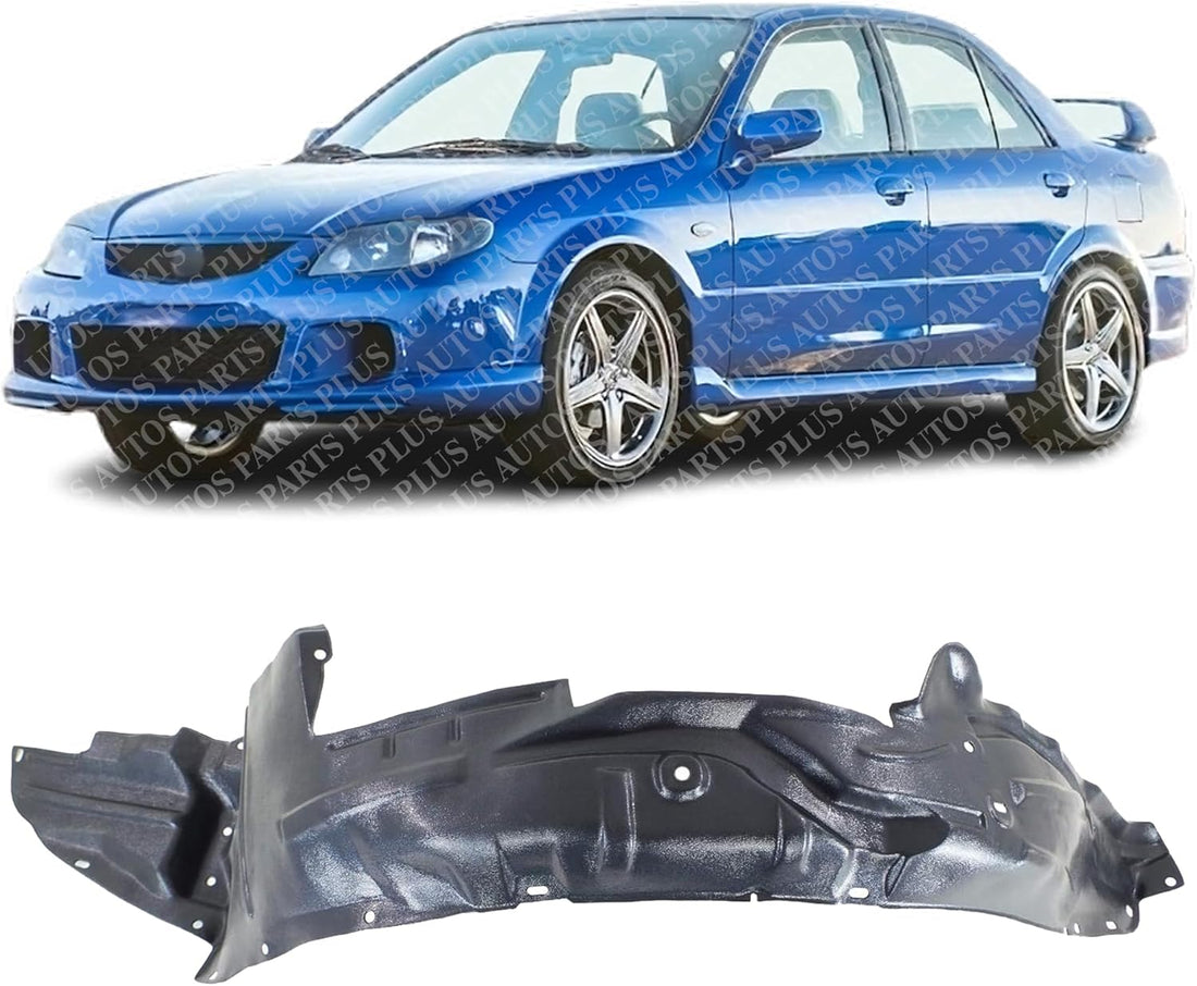 Front Fender Liner Left Driver Side Direct Replacement Compatible With 2002-2003 Mazda Protege / Protege5 MA1248113 B30P56140A