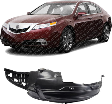 Front Fender Liner Left Driver Side Direct Replacement Compatible With 2009-2011 Acura TL AC1248125 74151TK4A00