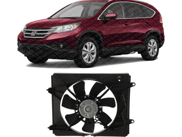 Front AC Condenser Cooling Fan Assembly Plastic Direct Replacement Compatible with 2012-2014 Honda CR-V HO3113132 38615R5AA01-PFM 38616R5AA01