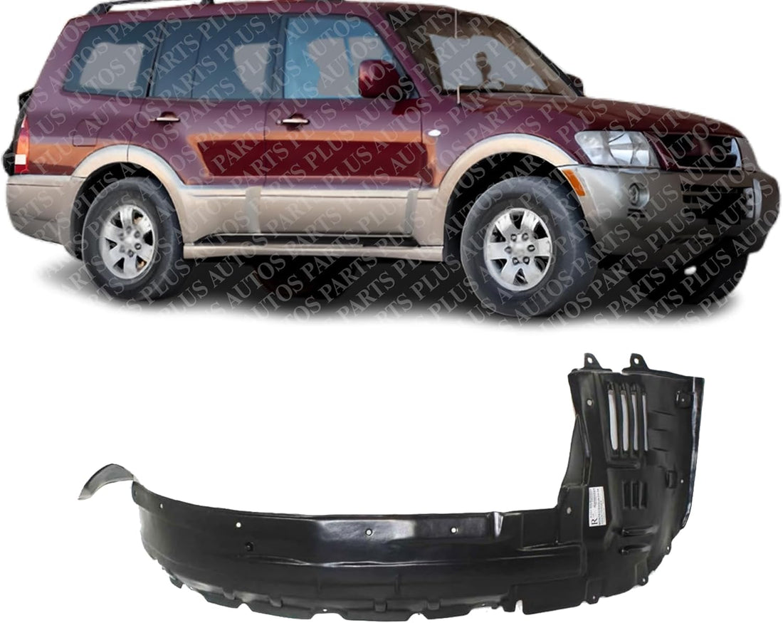 Front Fender Liner Right Passenger Side Direct Replacement Compatible With 2003-2006 Mitsubishi Montero MI1251111 MN133200