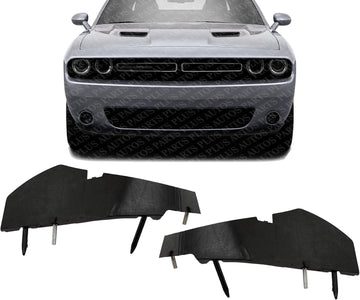 Set of 2 Front Bumper Bracket Plastic Right Passenger & Left Driver Side Direct Replacement Compatible with 2015-2022 Dodge Challenger CH1043126 CH1042126 68375014AA 68375013AA