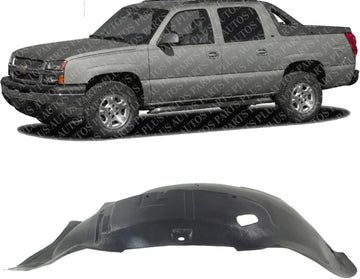 Front Fender Liner Left Driver Side Direct Replacement Compatible With 2002-2006 Chevrolet Avalanche GM1250113 93441153