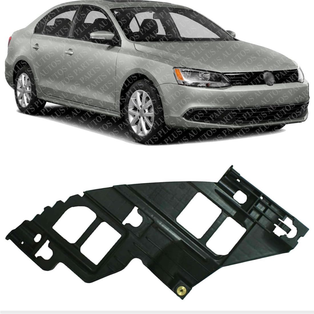Front Bumper Cover Inner Bracket Right Passenger Side Direct Replacement Compatible With 2010-2014 Volkswagen Jetta/Golf/GTI VW1043102 5K0807228A