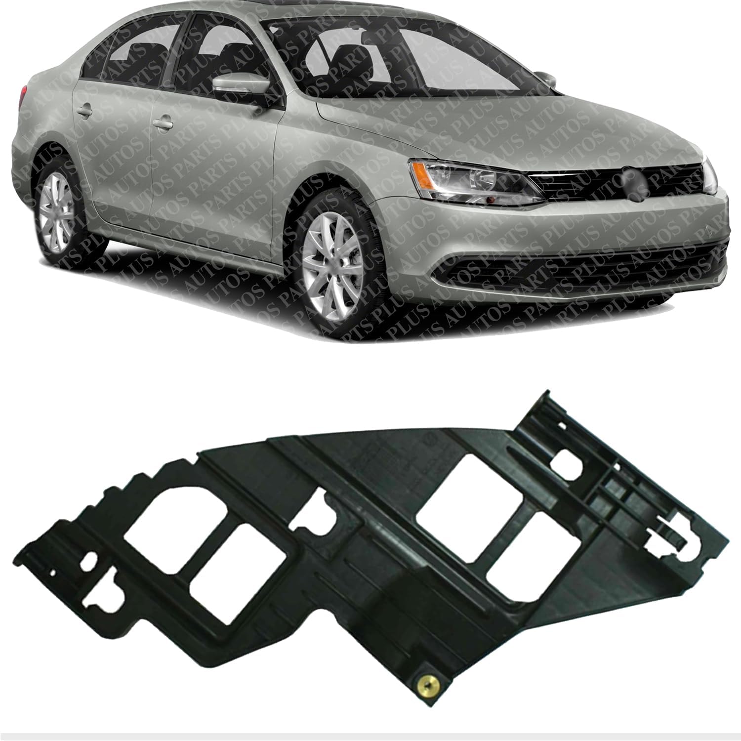 Front Bumper Cover Inner Bracket Right Passenger Side Direct Replacement Compatible With 2010-2014 Volkswagen Jetta/Golf/GTI VW1043102 5K0807228A