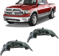 Set Of 2 Front Fender Liner Left Driver & Right Passenger Side Direct Replacement Compatible With 2009-2012 Dodge Ram 1500 Pickup CH1248152 CH1249152 ‎68110686AE 68110687AD