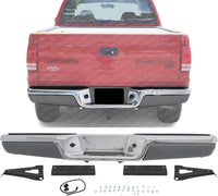 Step Bumper Assembly Chrome Steel Direct Replacement Compatible With 1997-2004 Dodge Dakota CH1103103
