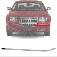 Front Bumper Molding Chrome Left Driver Side Direct Replacement Compatible With 2005-2010 Chrysler 300 CH1058129 4805937AA
