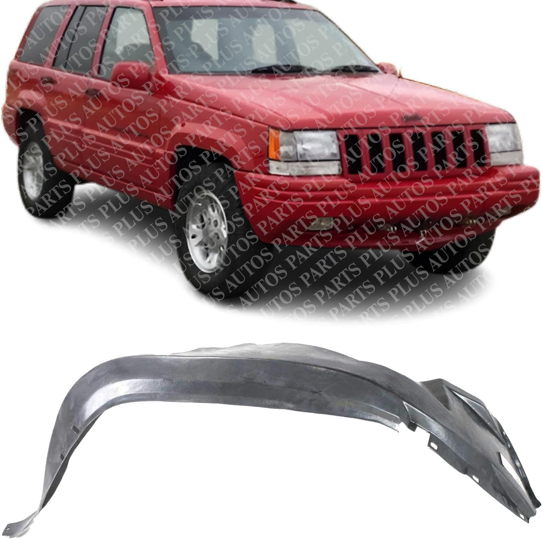 Front Fender Liner Right Passenger Side Direct Replacement Compatible With 1993-1998 Jeep Grand Cherokee CH1251101 55295592