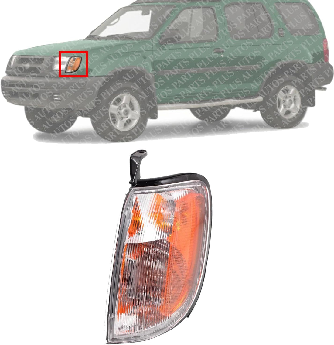 Front Corner Light Assembly Left Driver Side Direct Replacement Compatible With 1998-2000 Nissan Frontier / 2000-2001 Xterra NI2520124 261257Z425