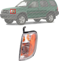 Front Corner Light Assembly Left Driver Side Direct Replacement Compatible With 1998-2000 Nissan Frontier / 2000-2001 Xterra NI2520124 261257Z425