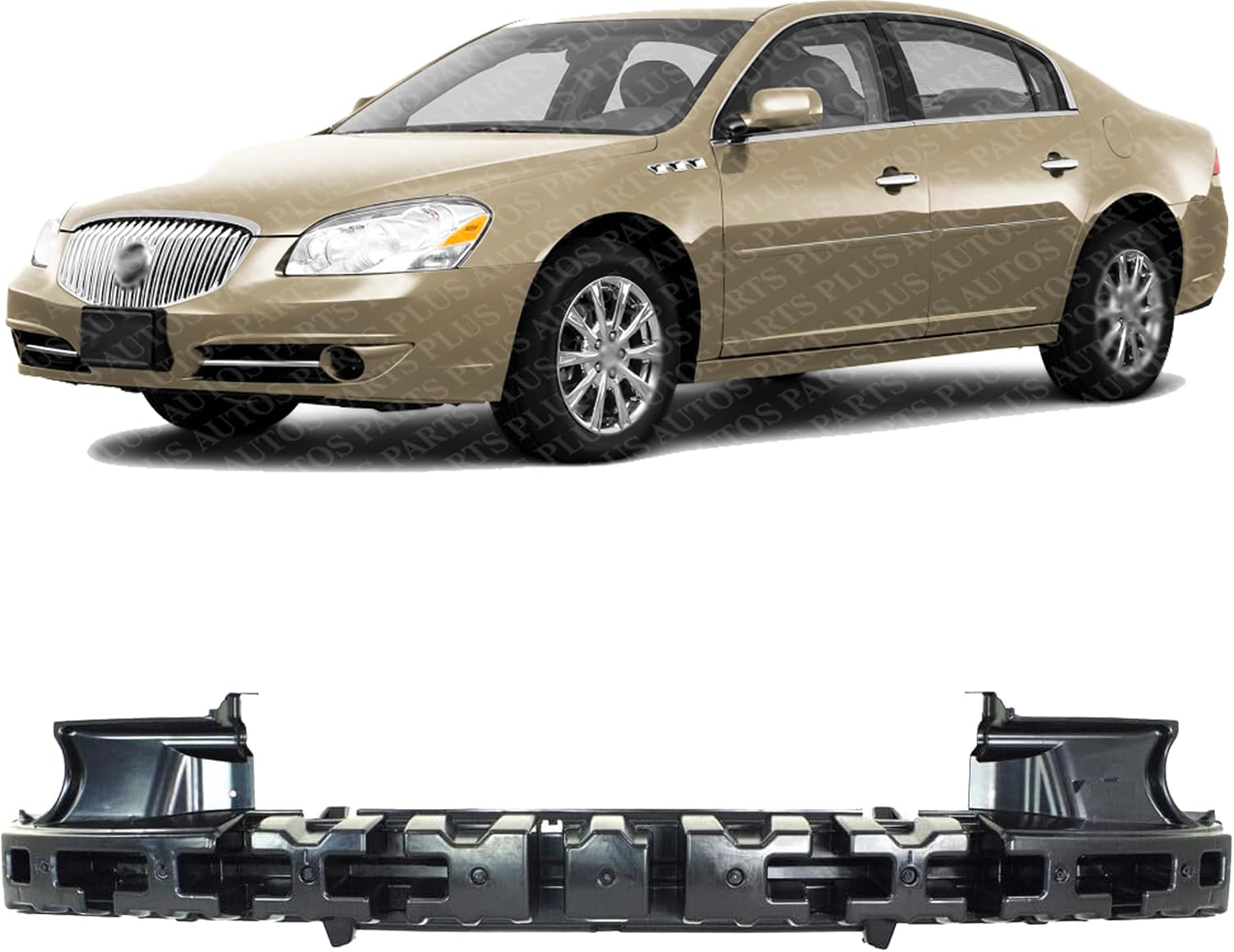 Front Bumper Energy Absorber Plastic Direct Replacement Compatible With 2006-2011 Buick Lucerne GM1070248 15800949