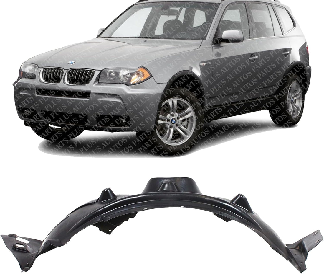 Front Fender Liner Left Driver Side Direct Replacement Compatible With 2004-2006 BMW X3 BM1248102 51713400053