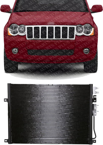 Front A/C Condenser Aluminum Core Direct Replacement Compatible With 2005-2010 Jeep Grand Cherokee CH3030221 55116928AA