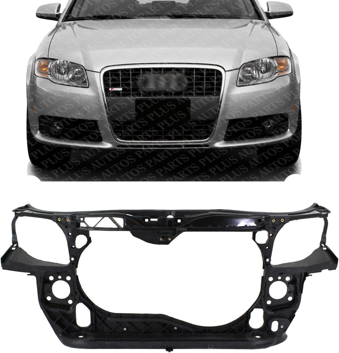 Front Radiator Support Plastic Direct Replacement Compatible With 2005-2009 Audi A4 AU1225120 8E0805594E