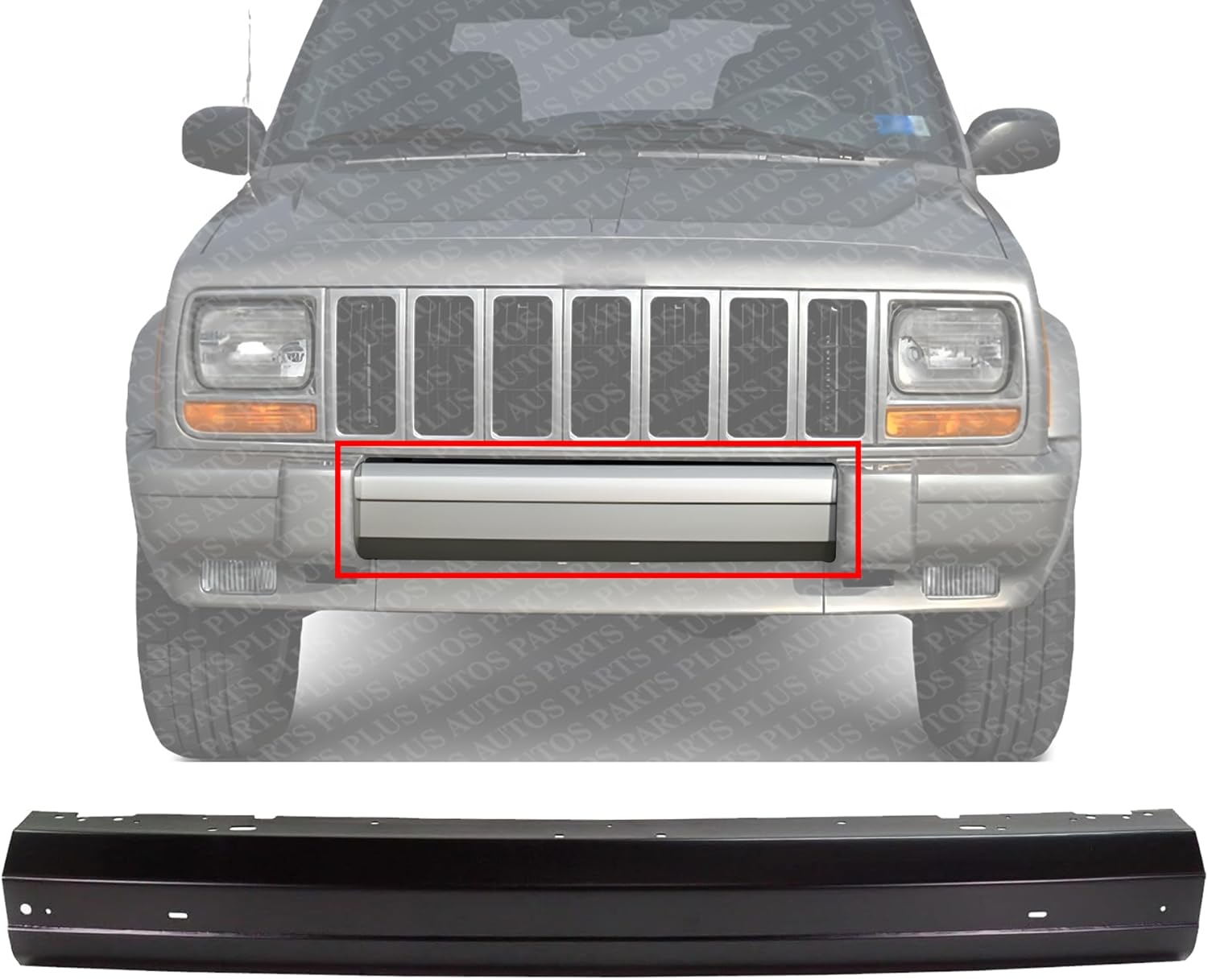 New Front Bumper Face Bar Steel Primed Direct Replacement For Jeep Cherokee 1997-2001 5019155AA CH1002257