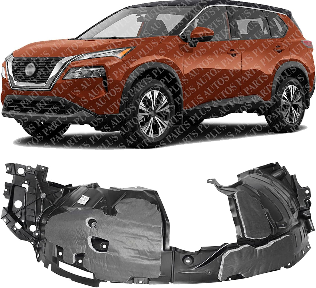 Front Fender Liner Inner Panel Left Driver Side Direct Replacement Compatible With 2021-2023 Nissan Rogue NI1248183 638416RA0A