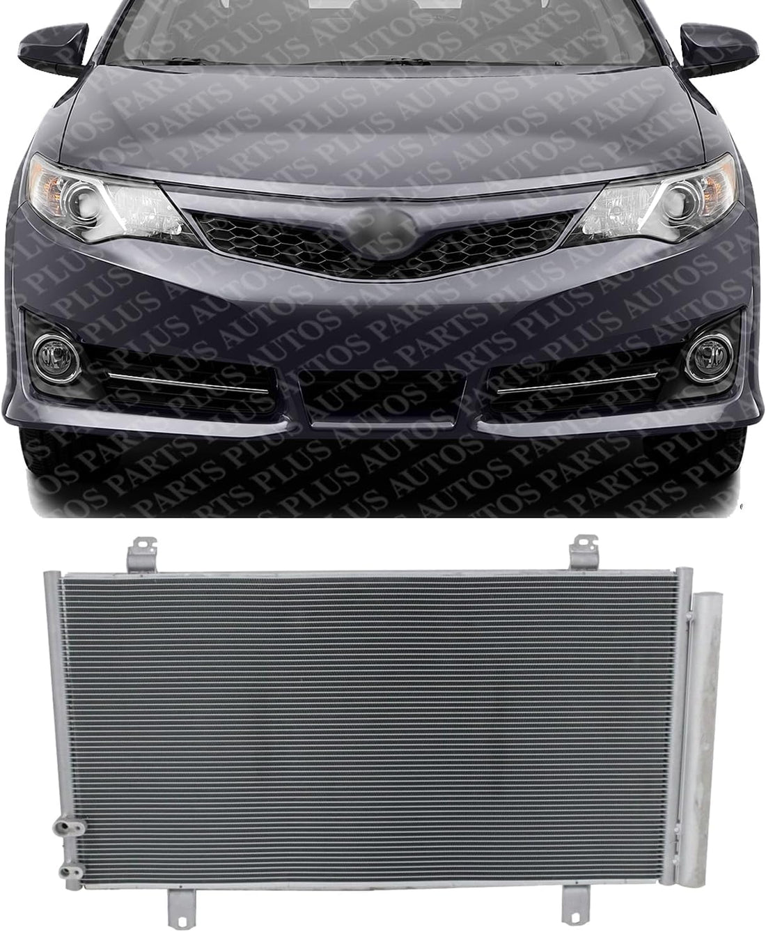 Front A/C Condenser Aluminum Core Direct Replacement Compatible With 2012-2017 Toyota Camry / 2013-2018 Toyota Avalon TO3030323 8846006230
