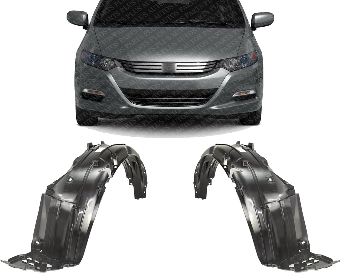 AUTOS PARTS PLUS Set Of 2 Front Fender Liner Left Driver & Right Passenger Side Direct Replacement Compatible With 2010-2011 Honda Insight HO1248136 HO1249136 74101TM8305 74151TM8305