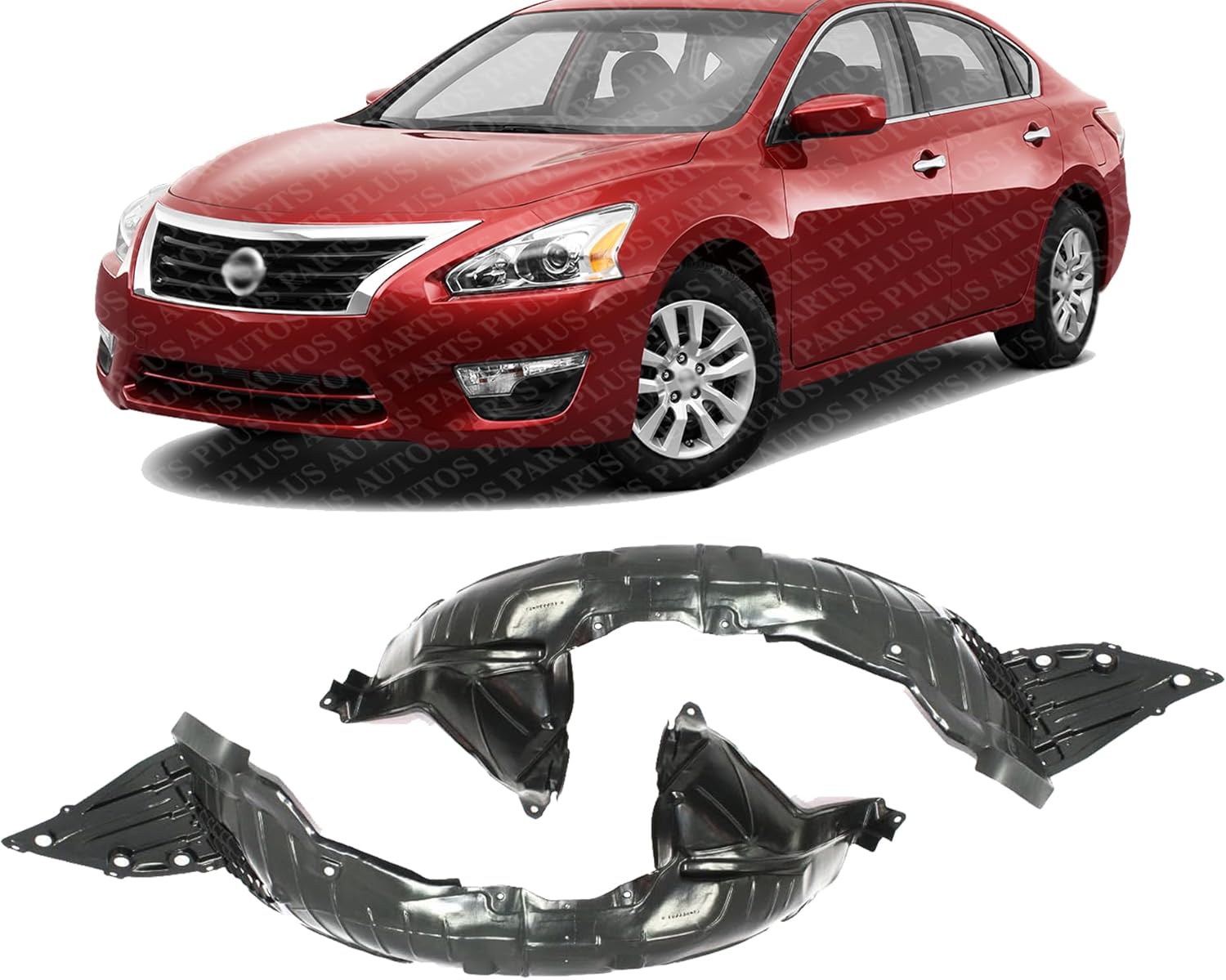 Set Of 2 Front Fender Liner Right Passenger & Left Driver Side Direct Replacement Compatible With 2013 Nissan Altima NI1249131 NI1248131 638403TA0A 638413TA0A