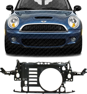 Front Panel Radiator Support Assembly Plastic Direct Replacement Compatible With 2007-2015 Mini Cooper MC1225104 51717147912