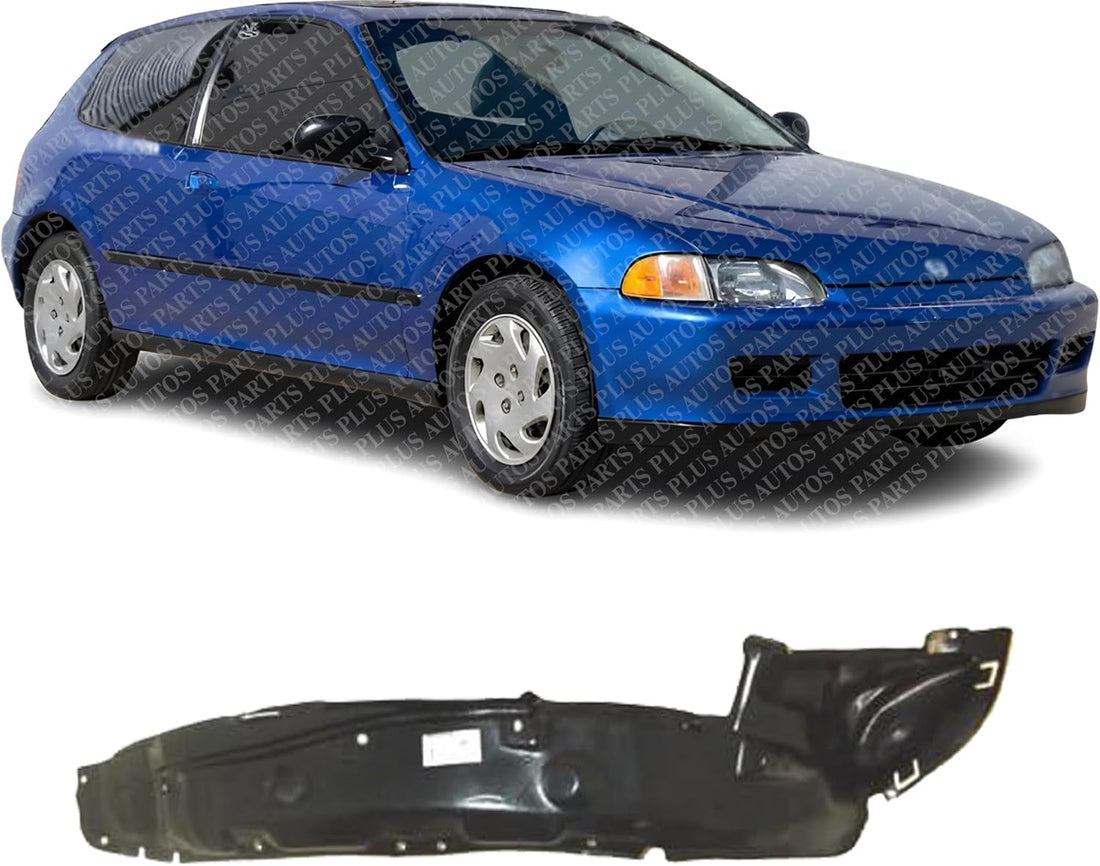 Front Fender Liner Right Passenger Side Direct Replacement Compatible With 1992-1995 Honda Civic HO1249102 74101SR3000