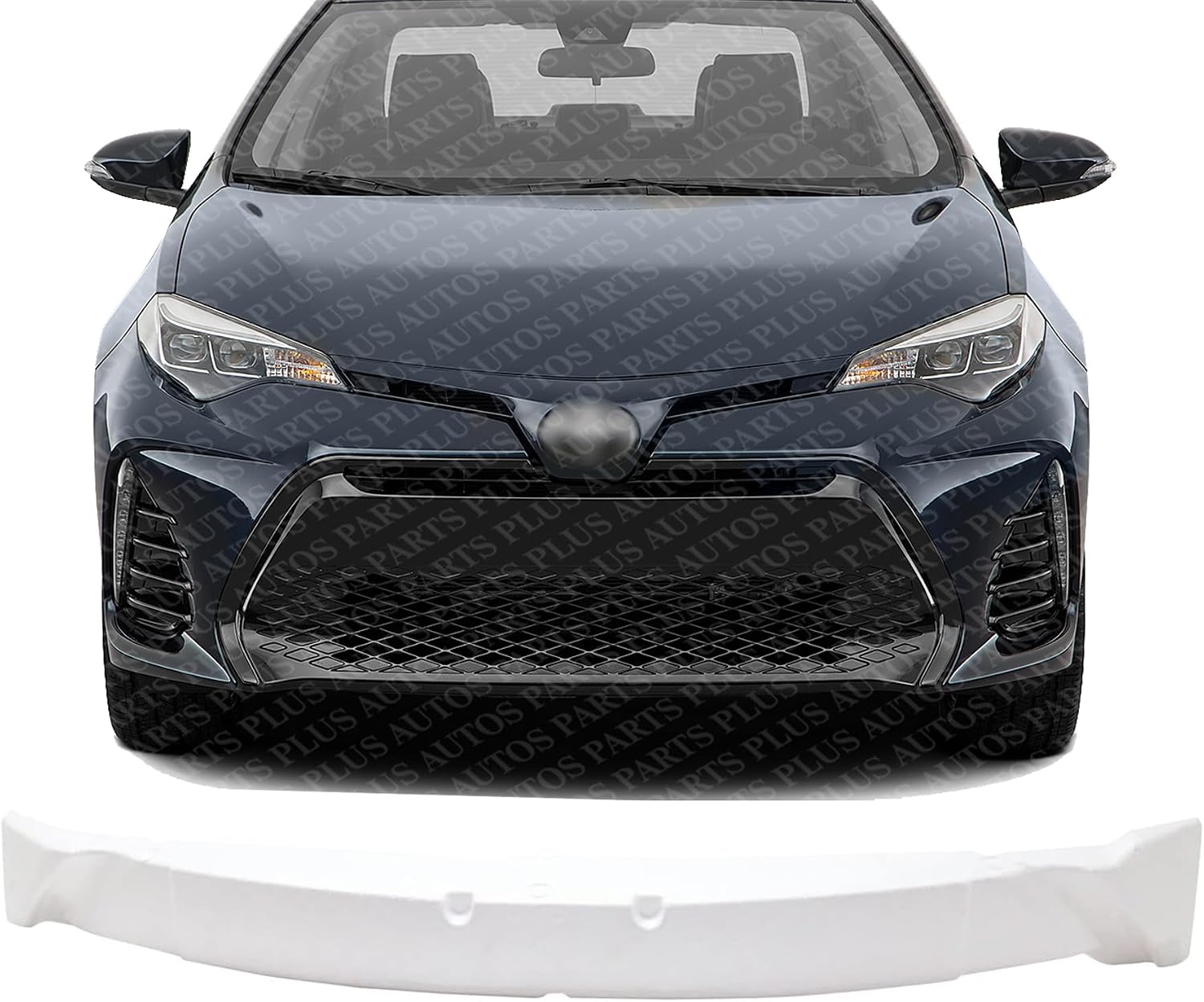Front Bumper Impact Absorber Plastic Direct Replacement Compatible With 2017-2019 Toyota Corolla TO1070209 5261102410