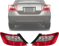 Set Of 2 Tail Light Lens And Housing Right Passenger & Left Driver Side Direct Replacement Compatible With 2006-2008 Honda Civic HO2801164 HO2800165 33501SVAA02 33551SVAA02