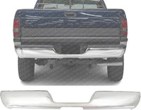 Step Bumper Face Bar Chrome Steel With Pad Provision Direct Replacement Compatible With 1994-2001 Dodge Ram 1500/1994-2002 2500 3500 CH1102344 55076634AE