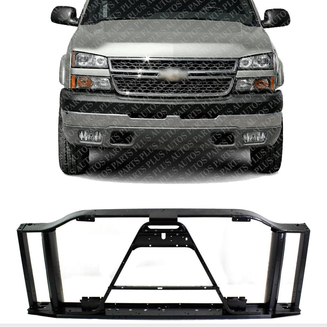 Front Radiator Support Assembly Steel Direct Replacement Compatible With 2003-2006 Chevrolet Silverado/GMC Sierra 2500 3500 GM1225259 25815982