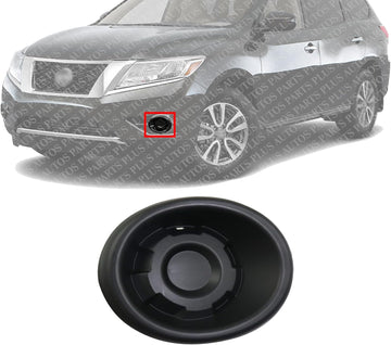Front Fog Light Cover Textured Left Driver Side Direct Replacement Compatible With 2013-2016 Nissan Pathfinder NI1038154 622573KA0A
