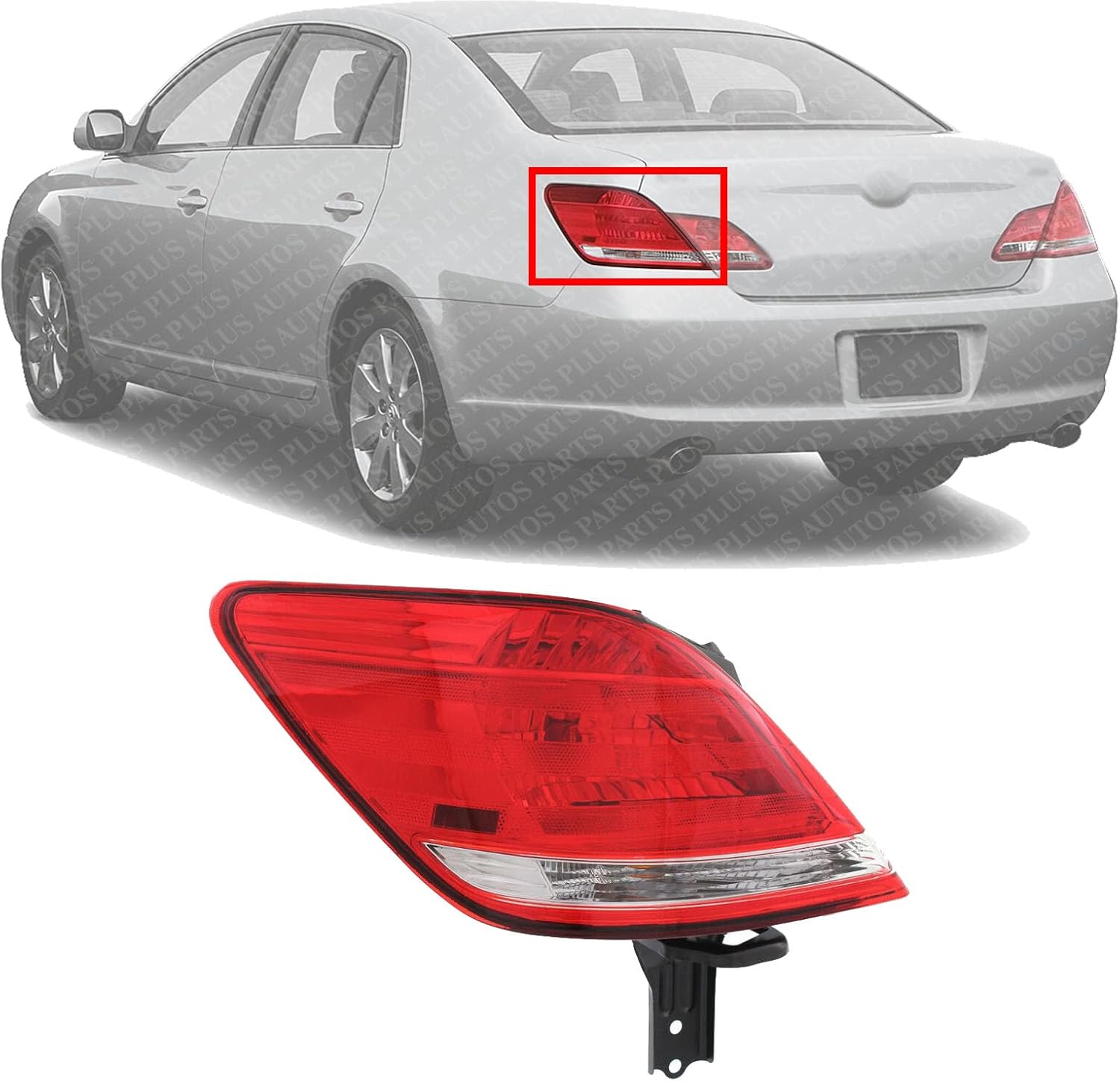 Tail Light Outer Assembly Left Driver Side Direct Replacement Compatible With 2005-2007, 2010 Toyota Avalon TO2804100 81560AC090