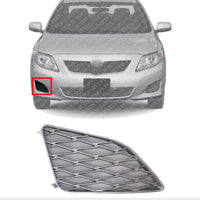 Front Fog Light Cover Primed Right Passenger Side Direct Replacement Compatible With 2009-2010 Toyota Corolla TO1039115 8148102090