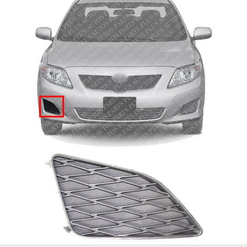 Front Fog Light Cover Primed Right Passenger Side Direct Replacement Compatible With 2009-2010 Toyota Corolla TO1039115 8148102090