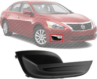 Front Fog Light Cover Textured Right Passenger Side Direct Replacement Compatible With 2013-2015 Nissan Altima NI1039114 622563TA0A