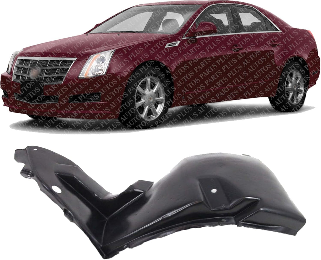 Front Fender Liner Left Driver Side Direct Replacement Compatible With 2006-2009 Cadillac STS GM1004154 25771067