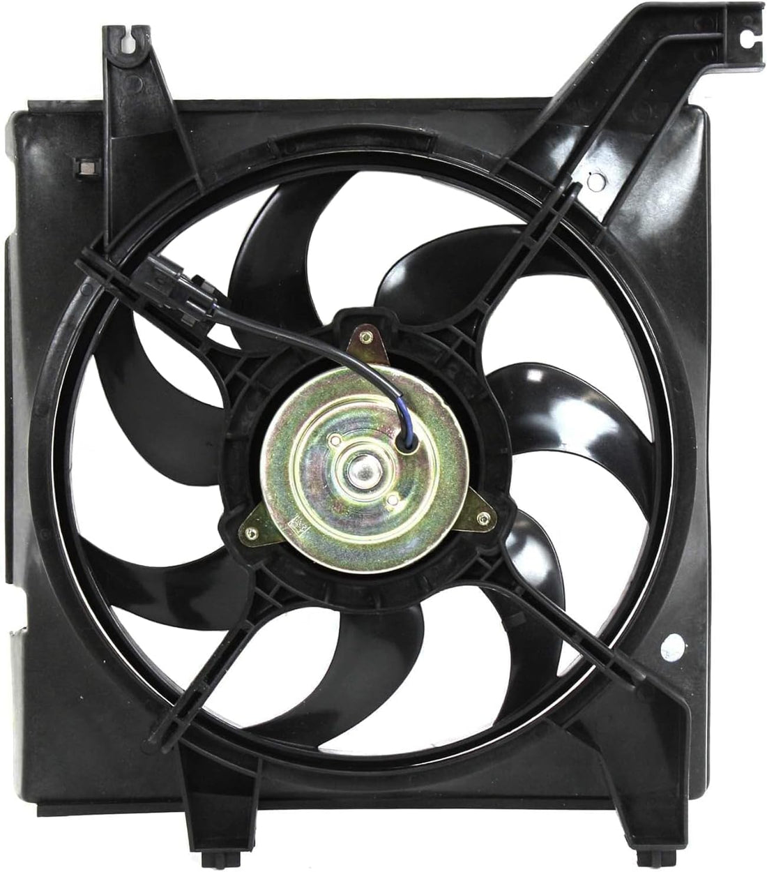 Front Radiator Cooling Fan Assembly Direct Replacement Compatible With 2001-2006 Hyundai Elantra / 2003-2008 Tiburon HY3115105 253502D001