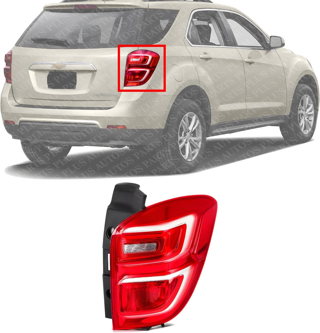 Tail Light Assembly Right Passenger Side Direct Replacement Compatible With 2016-2017 Chevrolet Equinox GM2801279 23399182