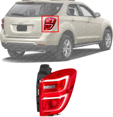 Tail Light Assembly Right Passenger Side Direct Replacement Compatible With 2016-2017 Chevrolet Equinox GM2801279 23399182